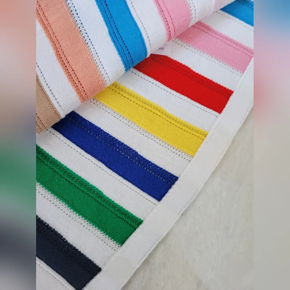 J. CREW multicolour rainbow stripe knit midi skirt - Picture 5 of 12